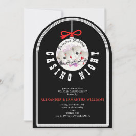 Invitación Navidades Casino Blackjack Poker Fiesta de noche