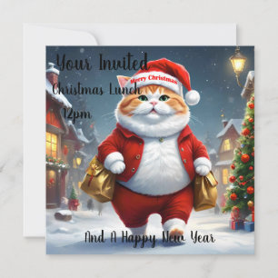Invitación Navidades Cat Santa, Navidades