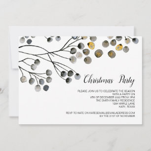 Invitación Navidades celebran elegante celebración de inviern