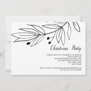 Invitación Navidades celebran elegante celebración de inviern