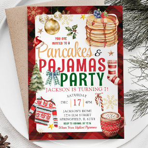 Invitación Navidades celebran fiesta de cumpleaños de Pajamas