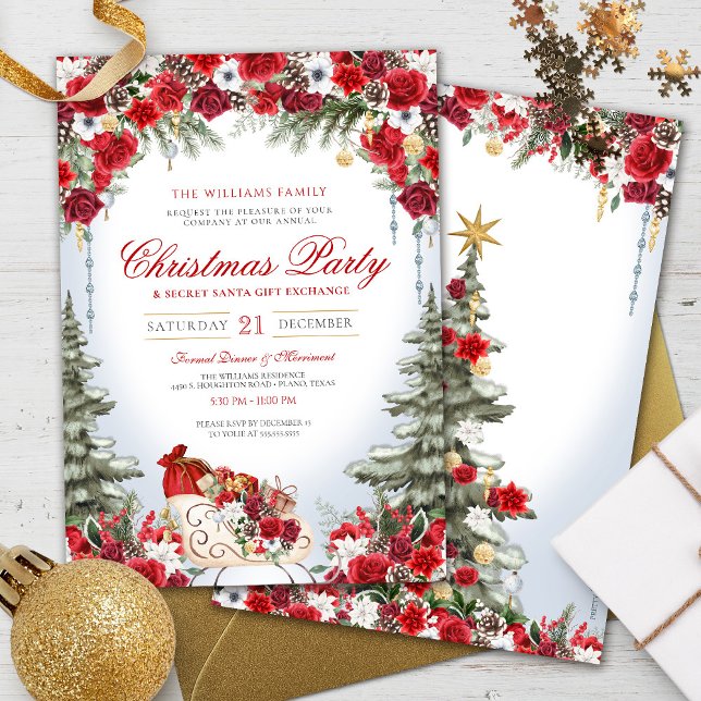 Invitación Navidades cena secreto de fiesta navideña (Subido por el creador)