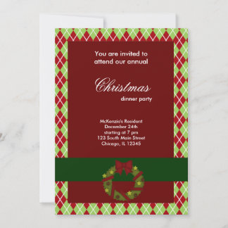 Invitación Navidades Cenar diamantes