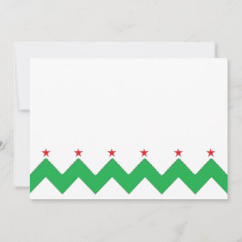 Invitación Navidades Chevron 7" x 5" Gracias/2 de lado/plano