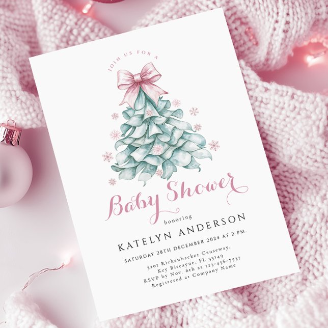 Invitación Navidades Chica de invierno Baby Shower (Subido por el creador)