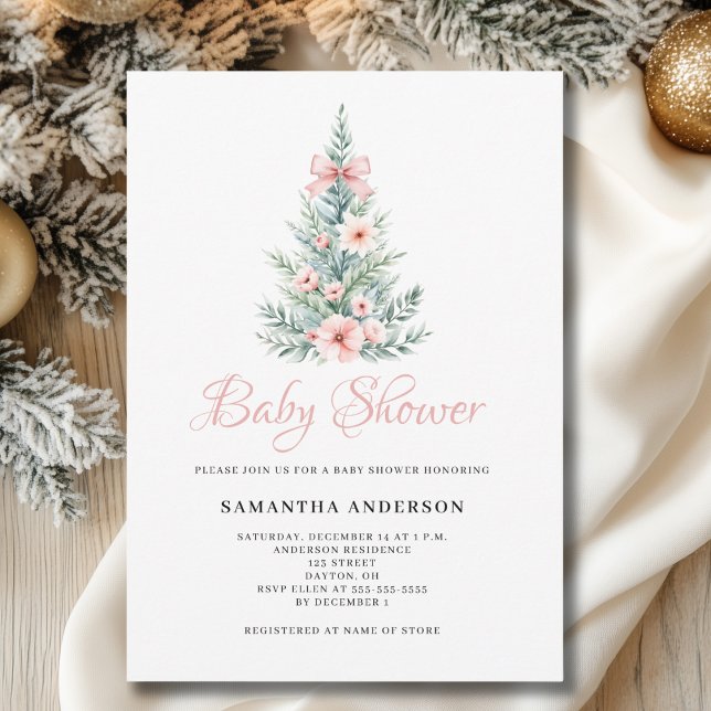 Invitación Navidades Chica de invierno Baby Shower (Subido por el creador)