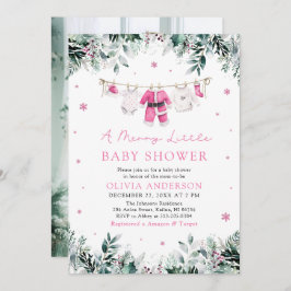 Invitación Navidades Chica Pink Un Poco Más De Baby Shower