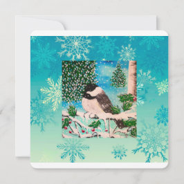 Invitación Navidades Chickadee Chatter