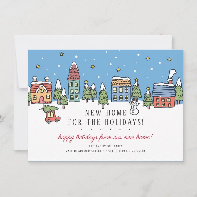 Invitación Navidades Ciudad Nuevo hogar para Navidades de vac (Anverso)