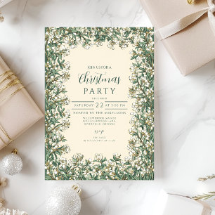 Invitación Navidades clásicos de la vegetación de invierno