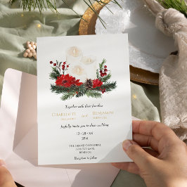 Invitación Navidades clásicos modernos Boda mínimo
