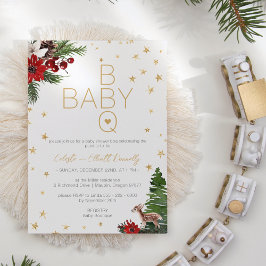 Invitación Navidades clásicos simples Baby Shower de barbacoa