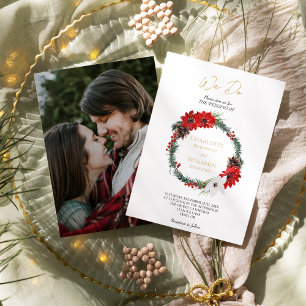 Invitación Navidades clásicos simples que hacemos Boda de fot