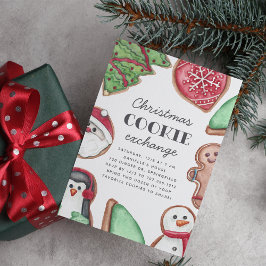 Invitación Navidades coloridos Fiesta de Cookie Exchange