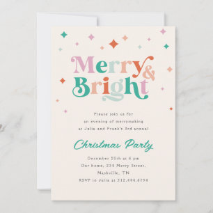 Invitación Navidades coloridos modernos y vivos