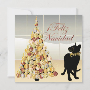 Invitación Navidades con tarjeta/invitación española Bella