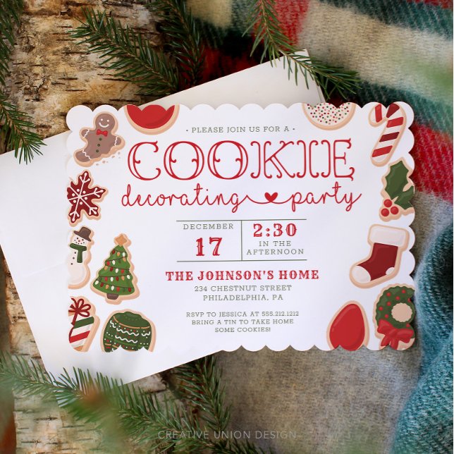 Invitación Navidades Cookie Decoran a Fiesta Cookie Fiesta (Subido por el creador)