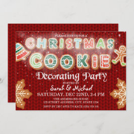 Invitación Navidades Cookie decorando Fiesta Personalizado