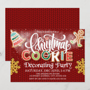 Invitación Navidades Cookie Decorando Fiesta Punto
