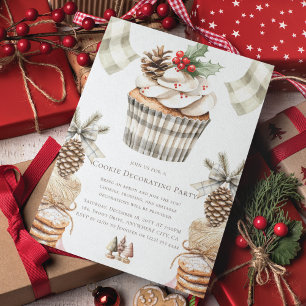 Invitación Navidades Cookie Decorando Fiesta Simple