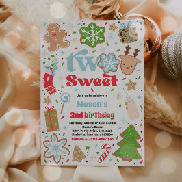 Invitación Navidades Cookie Dos Dulces Fiestas de Cumpleaños