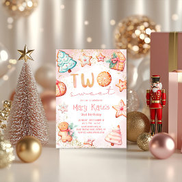 Invitación Navidades Cookie Dos Dulces Fiestas de Cumpleaños