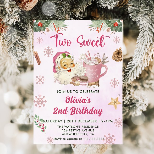 Invitación Navidades Cookie Dos Dulces Fiestas de Cumpleaños (Subido por el creador)