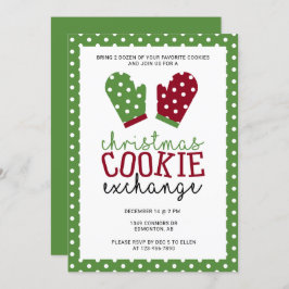 Invitación Navidades Cookie Exchange Fiesta Holiday Oven Mitt