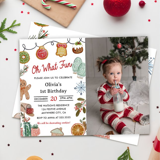 Invitación Navidades Cookie Oh Qué Divertida Foto De Primer C (Subido por el creador)