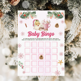 Invitación Navidades Cookie Santa Baby Bingo Games Card