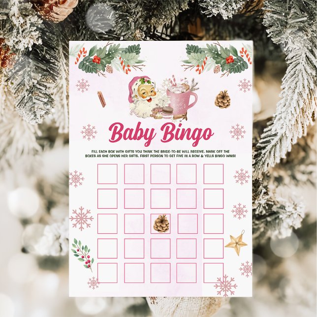 Invitación Navidades Cookie Santa Baby Bingo Games Card (Subido por el creador)