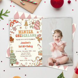 Invitación Navidades Cookie Winter Onederland Fotos de cumple