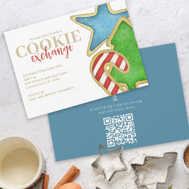 Invitación Navidades Cookies Direcciones de mapa de código QR