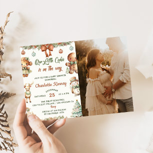 Invitación Navidades Cookies Fiesta Foto Fiesta de Baby Showe