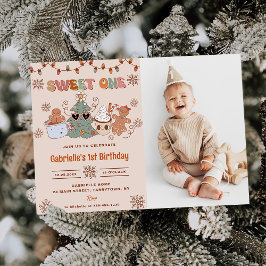 Invitación Navidades Cookies Sweet One First Birthday Photo