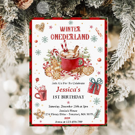 Invitación Navidades Cookies y Cocoa Winter Onederland