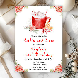 Invitación Navidades Cookies y el Partido del Cumpleaños del 