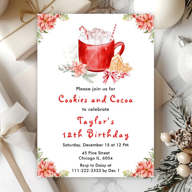 Invitación Navidades Cookies y el Partido del Cumpleaños del  (Subido por el creador)