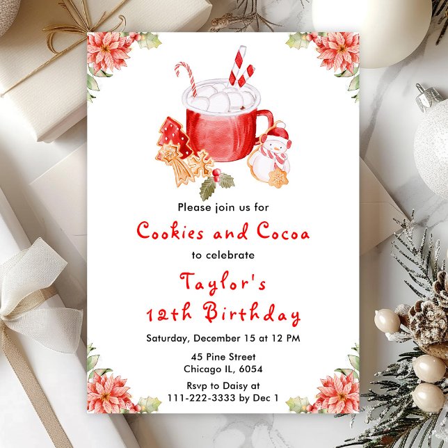 Invitación Navidades Cookies y el Partido del Cumpleaños del  (Subido por el creador)