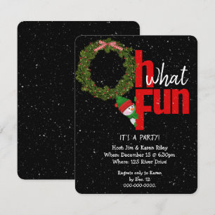 Invitación Navidades corean y fiesta de snowman invitan