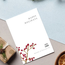 Invitación Navidades corporativos de color de agua mínimo de 