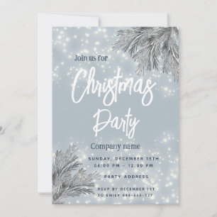 Invitación Navidades corporativos de la rama del pino azul tu