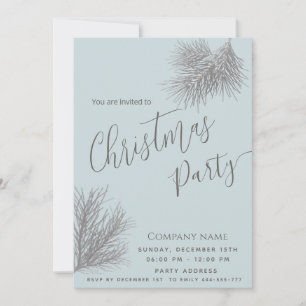 Invitación Navidades corporativos de pinares minimalistas mod
