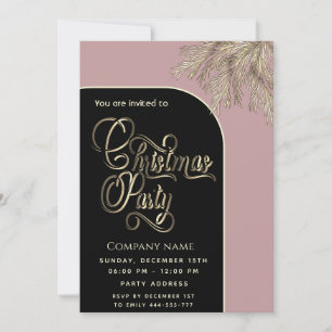 Invitación Navidades corporativos de pinares minimalistas mod