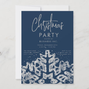 Invitación Navidades corporativos de Snowflake Fiesta Marina