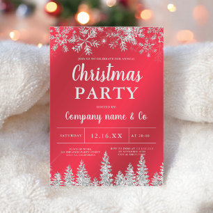 Invitación Navidades corporativos del Relieve metalizado de p
