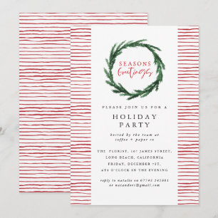 Invitación Navidades corporativos fiesta de Seasons saludo