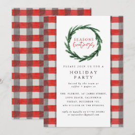 Invitación Navidades corporativos fiesta de Seasons saludo