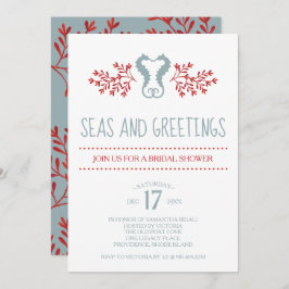 Invitación Navidades costeros ducha de novias