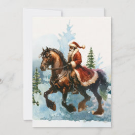 Invitación Navidades Cowboy Santa